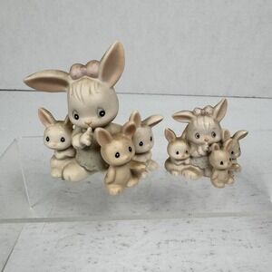 Enesco Some Bunny's Sleeping Samuel J Butcher Bunny Figurines Set of 2 Easter